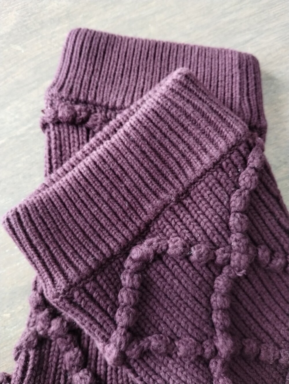 UGG Cardy 5879 Plum Purple Cable Knit Sweater Boots Women's 6 - Picture 7 of 12
